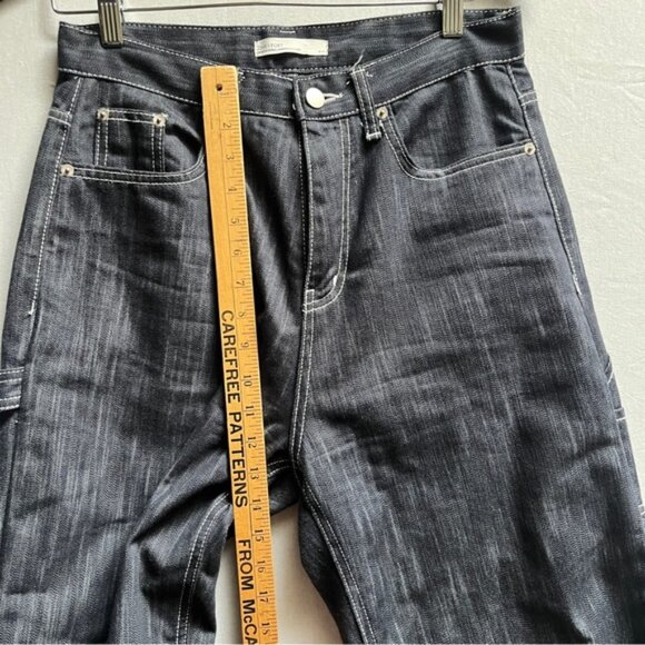 Oak + Fort wide leg carpenter utility denim jeans Sz M - Picture 12 of 16